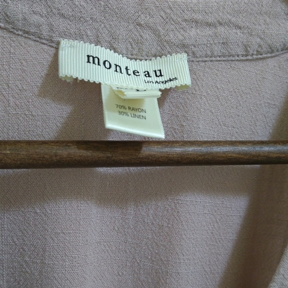 Linen-blend Sleeveless Midi Dress - Size Large - Picture 3 of 6